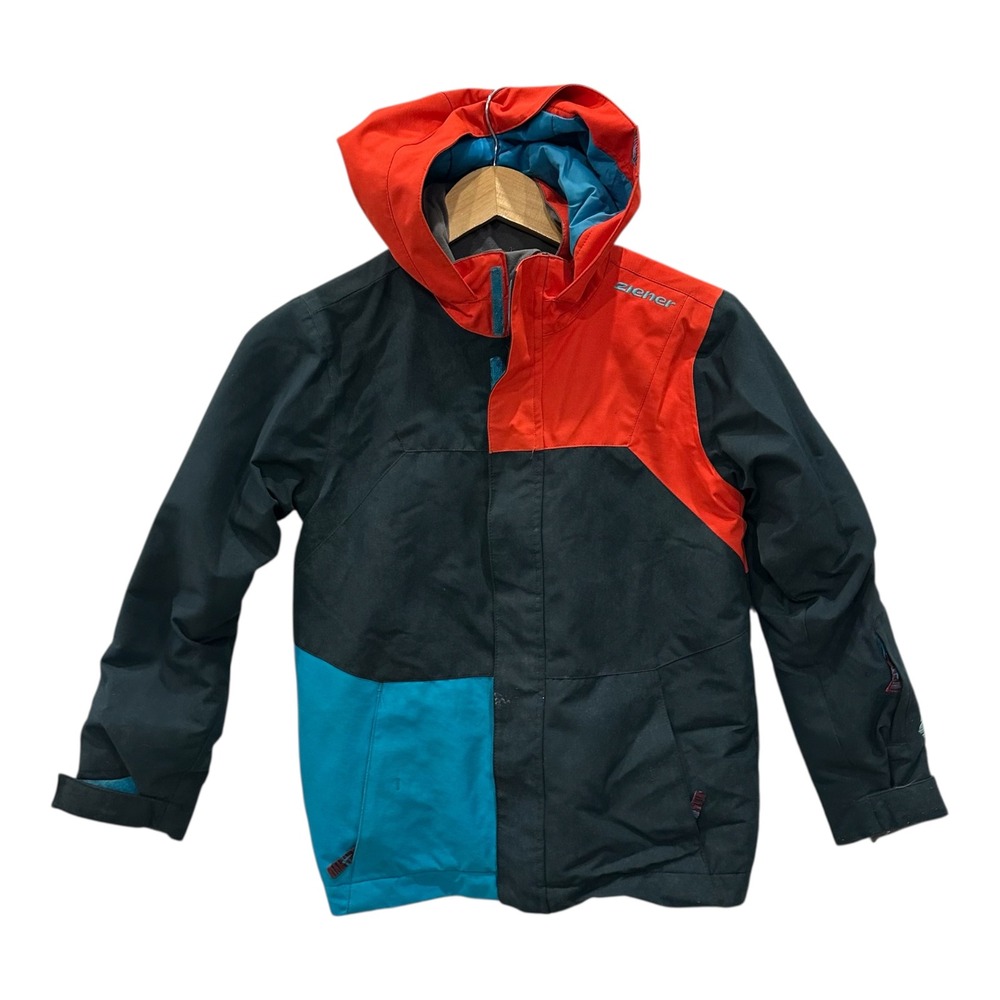 Ziener Almin Youth Ski Jacket Size 140 US Y 10/12 Waterproof Hooded Winter Coat